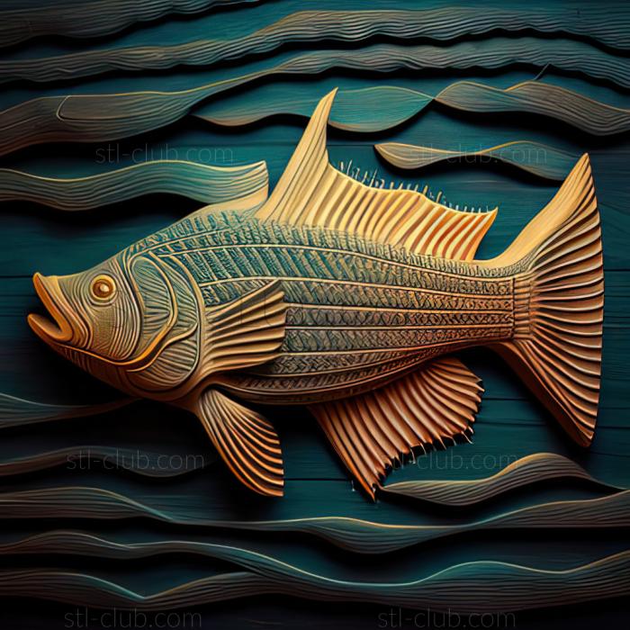 3D model st Diagonally striped catfish fish (STL)